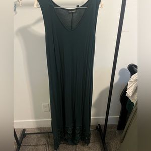 Maxi green casual dress